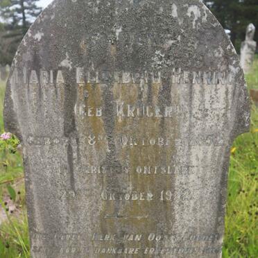 HENNING Maria Elizabeth nee KRUGER 1852-1922