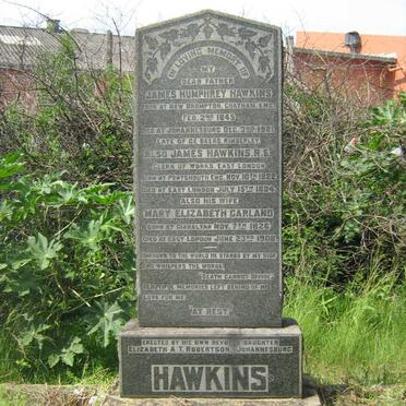 HAWKINS James Humphrey 1845-1921 :: HAWKINS James 1822-1894 :: HAWKINS Mary Elizabeth Garland 1826-1908