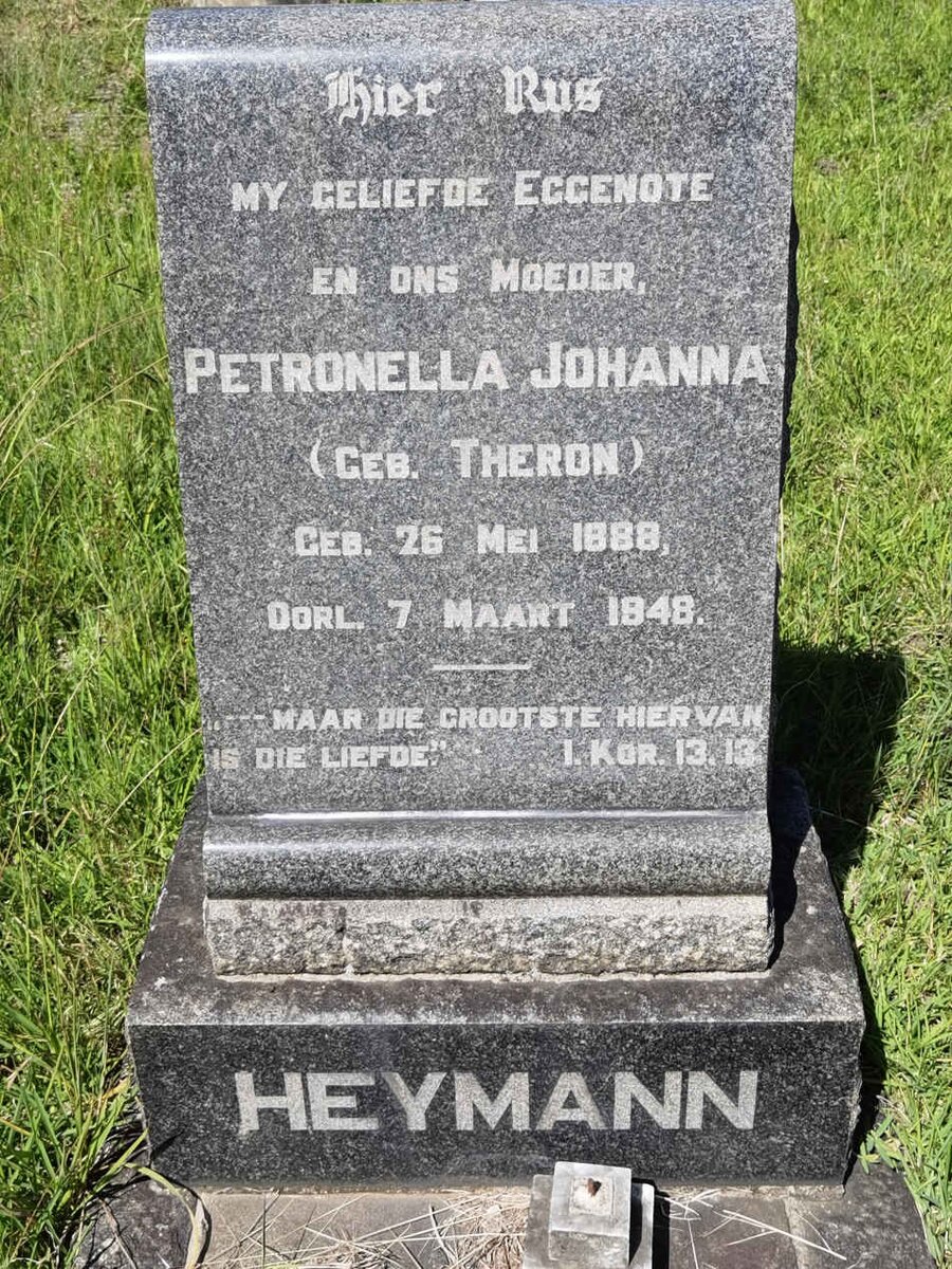 HEYMANN Petronella Johanna nee THERON 1888-1948