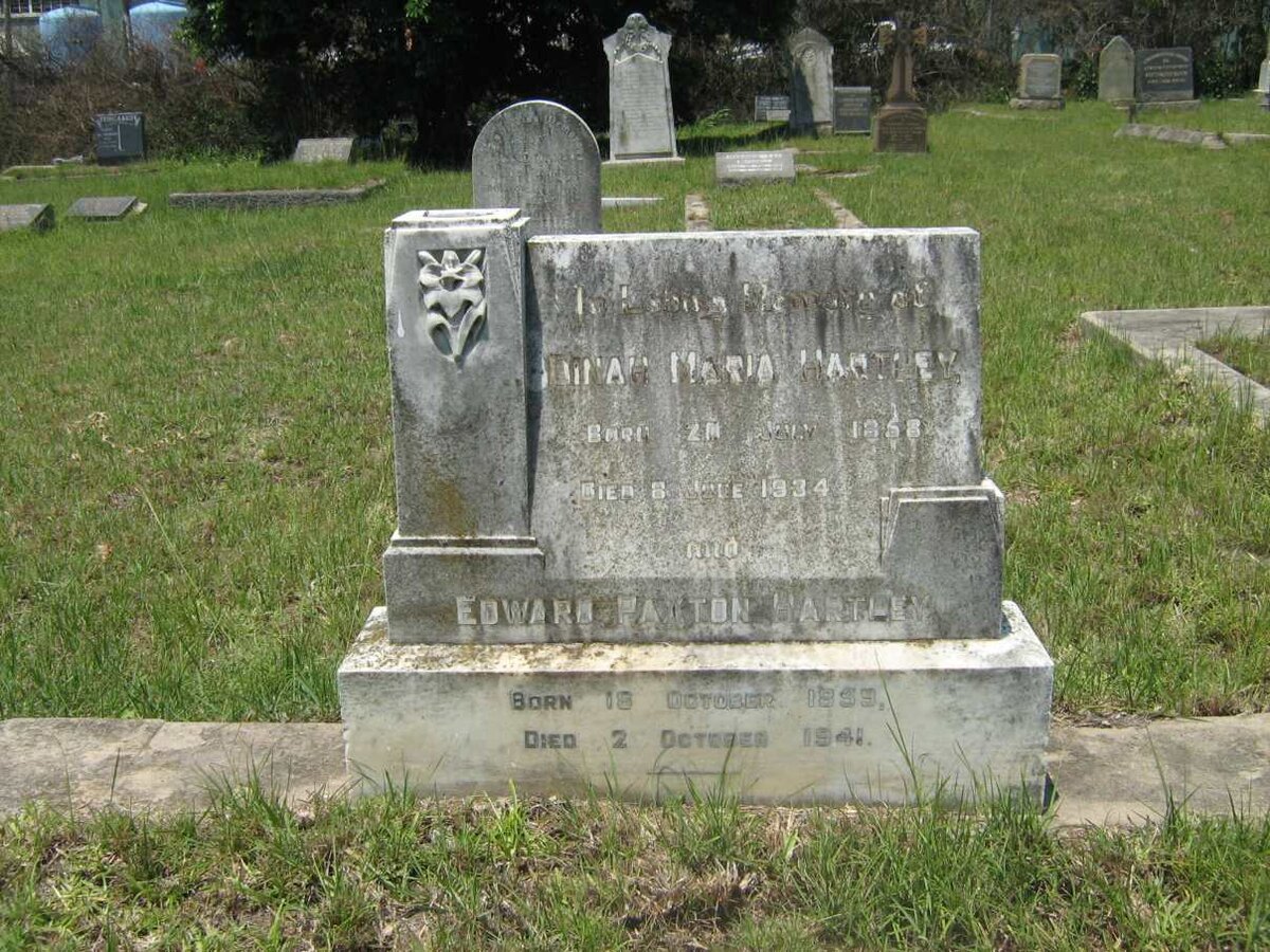 HARTLEY Dinah Maria 1858-1934 :: HARTLEY Edward Paxton 1859-1941