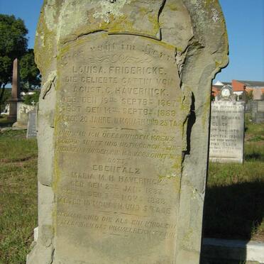 HAVERNICK Louisa F. 1867-1888 HAVERNICK Maria M.H. 1887-1888