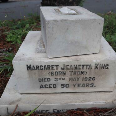 KING James Ebenezer -1949 &amp; Margaret Jeanetta THOM -1926