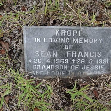 KROPF Sean Francis 1969-1991