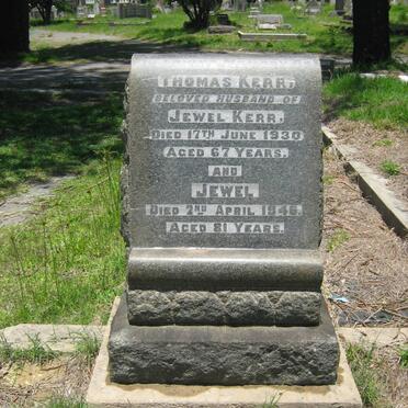 KERR Thomas -1930 &amp; Jewel -1946