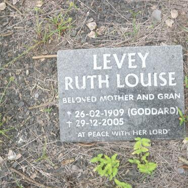 LEVEY Ruth Louise nee GODDARD 1909-2005
