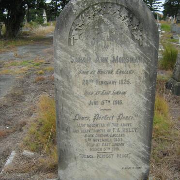 MORSMAN Sarah Ann 1825-1916 :: RALEY 1853-1919