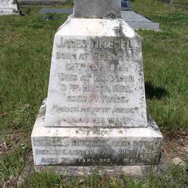 MITCHELL James 1849-1920 &amp; Isabella BARRON -1921