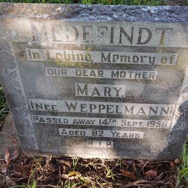 MEDEFINDT Mary nee WEPPELMANN -1958