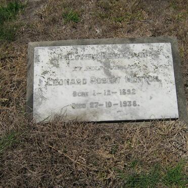 MORTON Leonard Robert 1892-1938