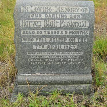 MACDONALD Harvey Blair -1929