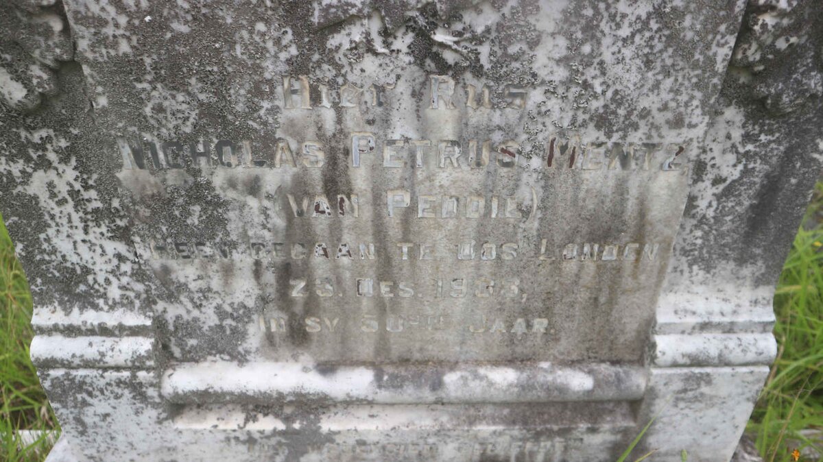 MENTZ Nicholas Petrus -19?3