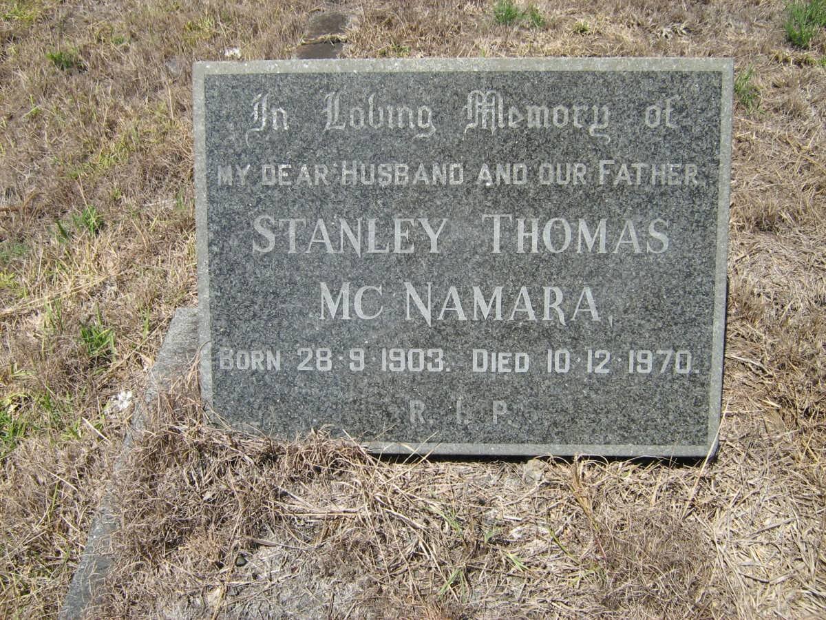 McNAMARA Stanley Thomas 1903-1970