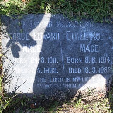 MACE George Edward 1911-1983 &amp; Ethel Ruby 1914-1988