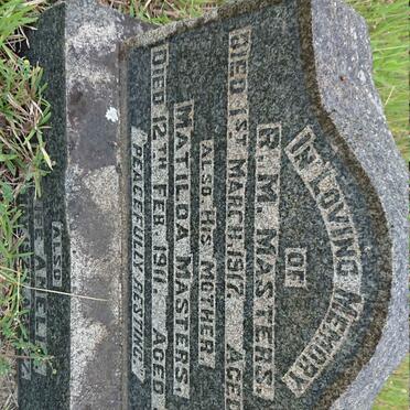 MASTERS Matilda -1911 :: MASTERS R.M. -1917 &amp; Amelia -192?