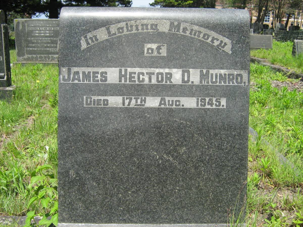 MUNRO James Hector D. -1945