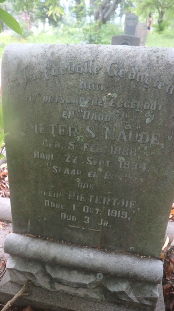 NAUDE Pieter S. 1888-1934 :: NAUDE Pietertjie -1919