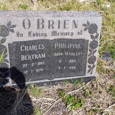 O'BRIEN Charles Bertram 1887-1974 &amp; Philipine MAHLER 1889-1966