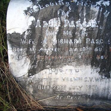 PASCOE Adie 1871-1930 :: WHITEHEAD Dorothy  -1931