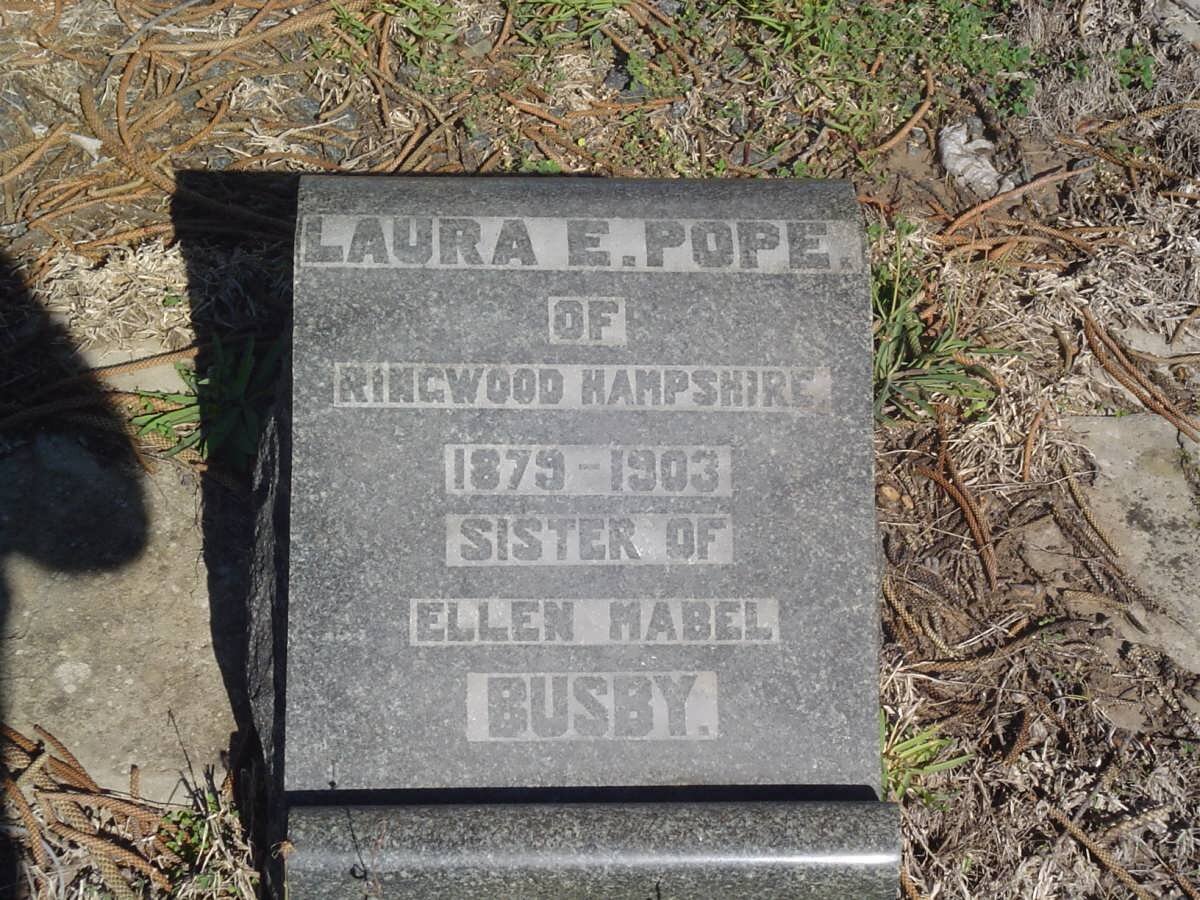 POPE Laura E. 1879-1903