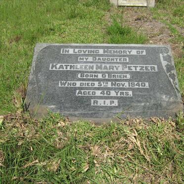 PETZER Kathleen Mary nee O'BRIEN -1940