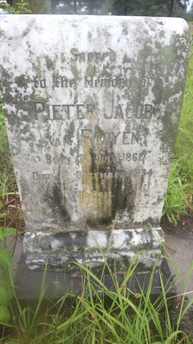 ROOYEN Pieter Jacob, van 1861-1934