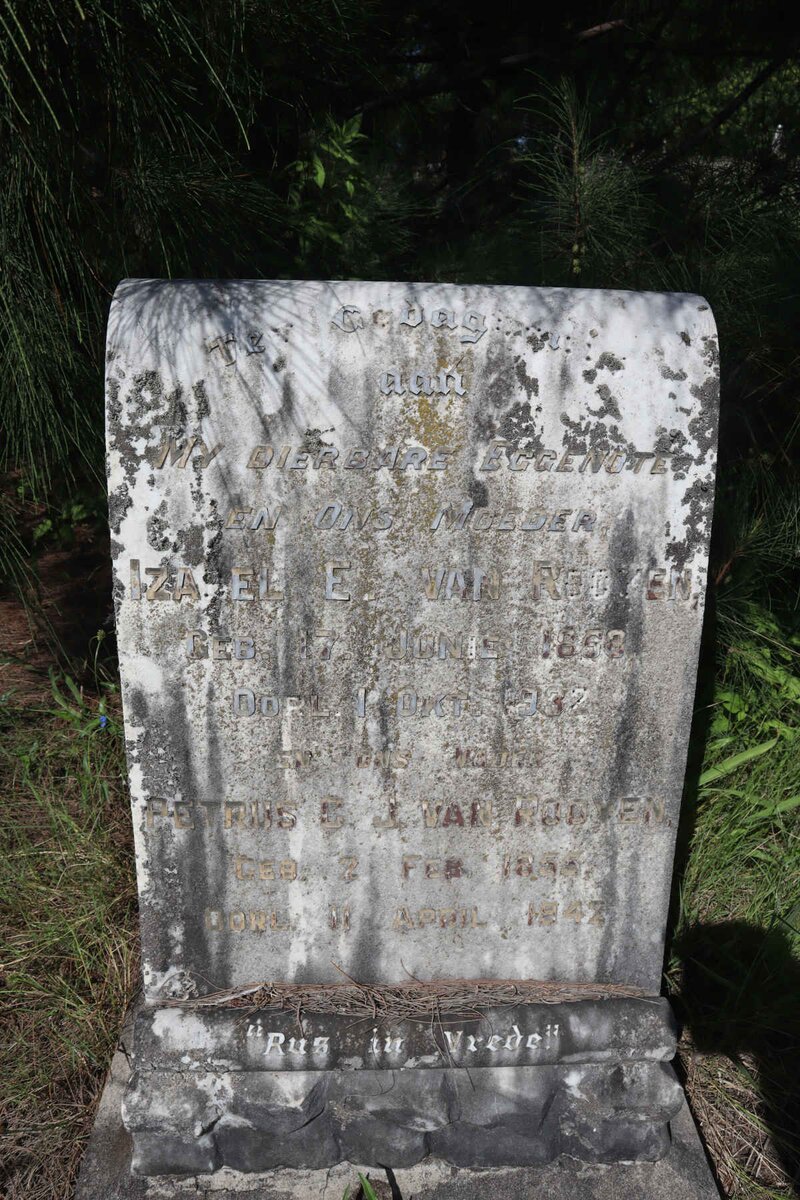 ROOYEN Petrus C.J., van 1855-1942 &amp; Izabel E. 1858-1932