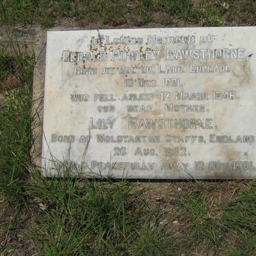 RAWSTHORNE Gerald Rowley 1881-1946 &amp; Lily 1892-1961