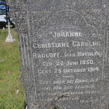 RADLOFF Johanne Christiane Caroline nee BUCHLER 1850-1914