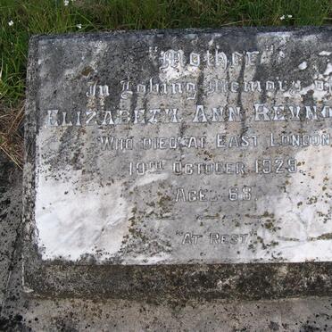 REYNOLDS Elizabeth Ann -1929