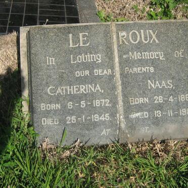ROUX Naas, le 1864-1958 &amp; Catherina 1872-1945