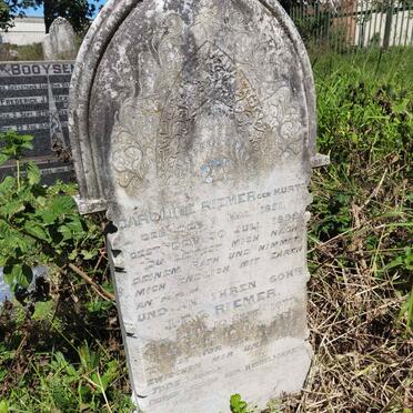 RIEMER Caroline nee KURTZ 1851-1899 :: RIEMER J.F.C. 1877-1897