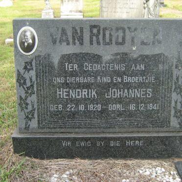 ROOYEN Hendrik Johannes, van 1929-1941
