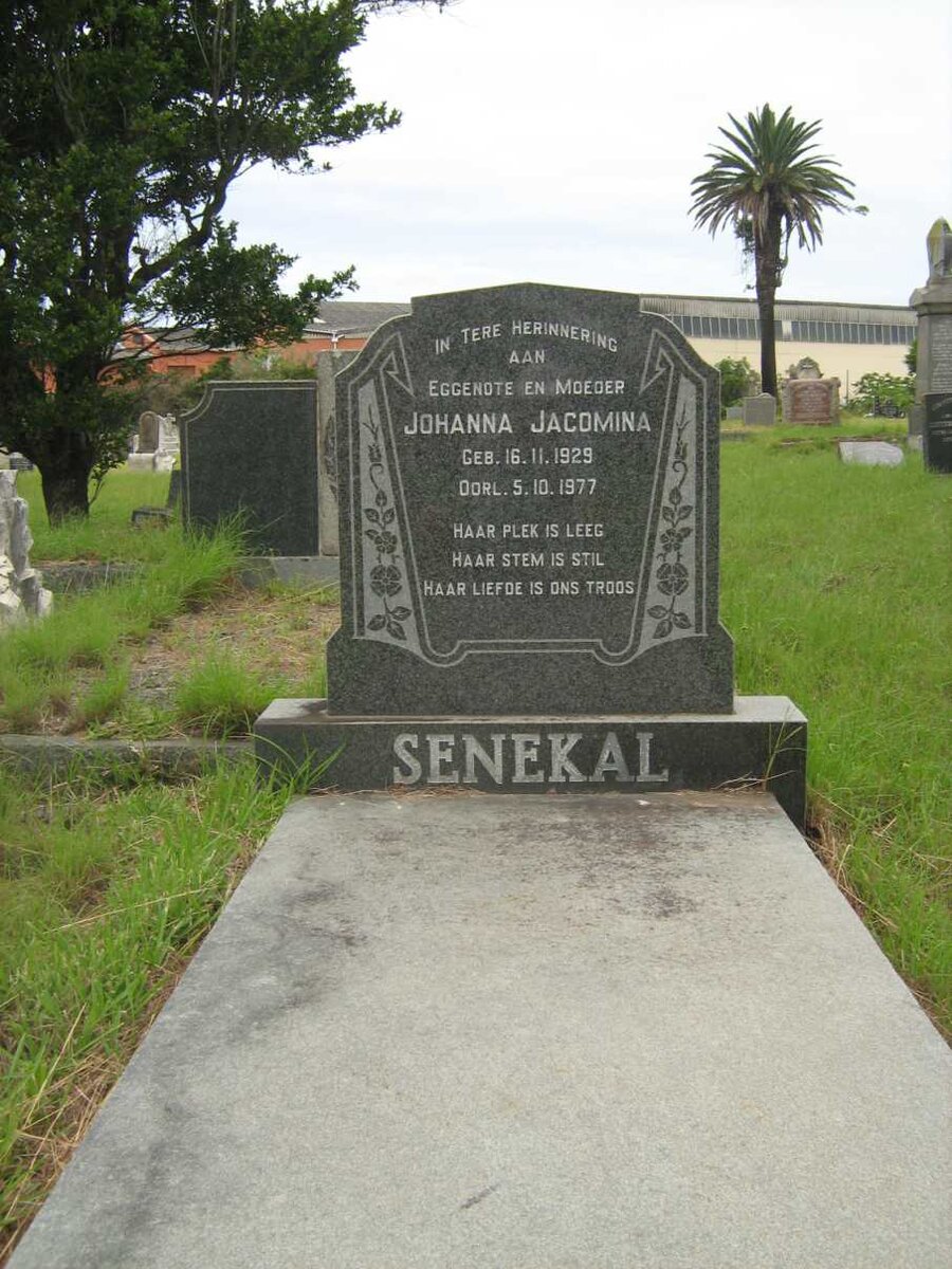 SENEKAL Johanna Jocomina 1929-1977