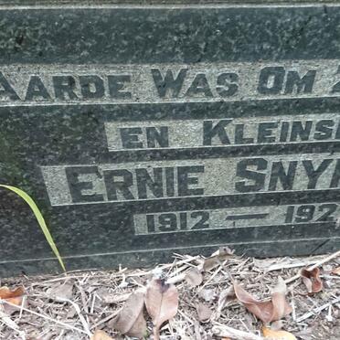 SNYMAN Willem Diederick -1919 :: SNYMAN Ernie 1912-1922 _2