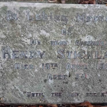 STICKLAND Henry -1939