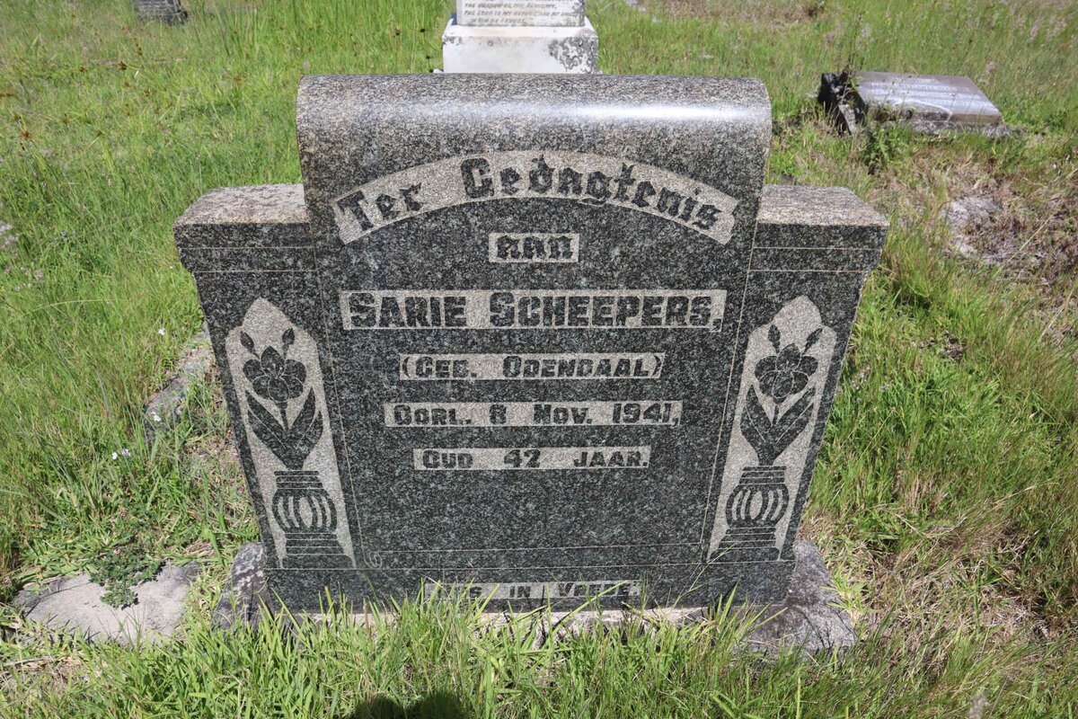SCHEEPERS Sarie nee ODENDAAL -1941