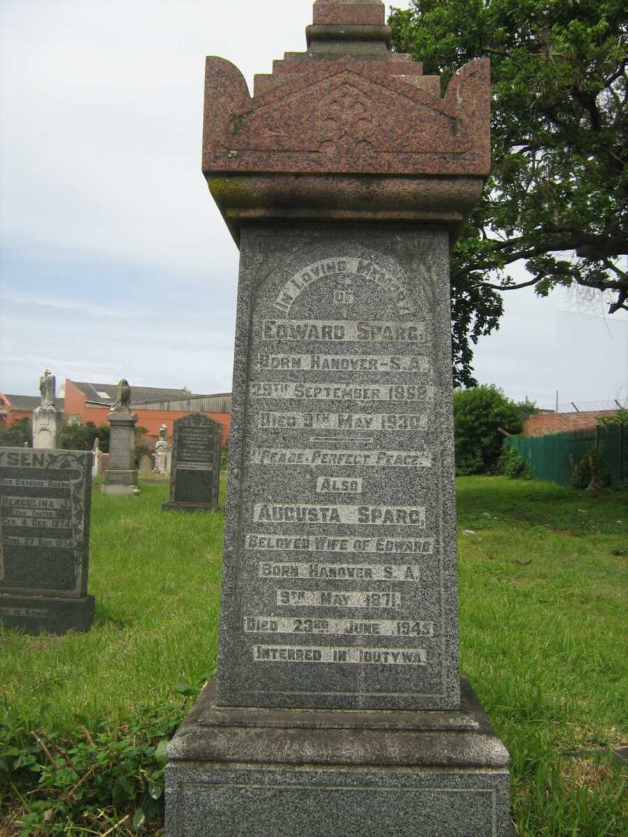 SPARG Edward 1868-1930 &amp; Augusta 1871-1945