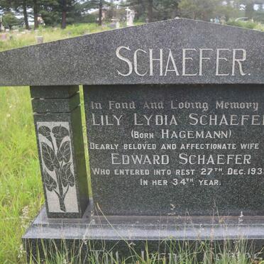 SCHAEFER Lily Lydia nee HAGEMANN -1939