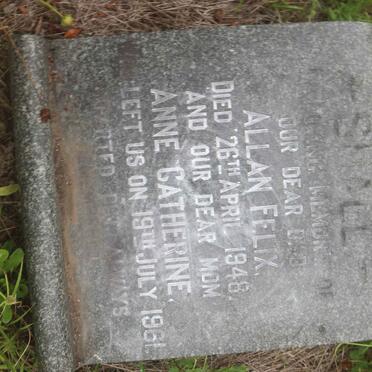 SMALE Allan Felix -1948 &amp; Anne Catherine -1961