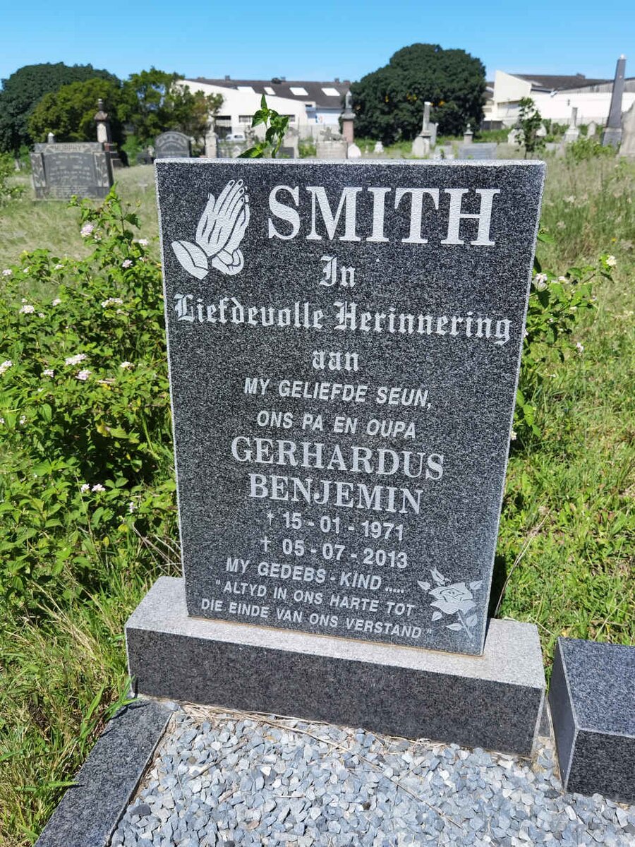 SMITH Gerhardus Benjemin 1971-2013