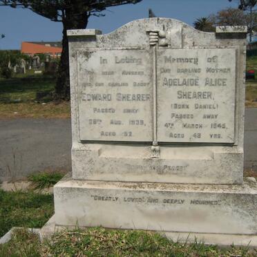 SHEARER Edward -1939 &amp; Adelaide Alice DANIEL -1945