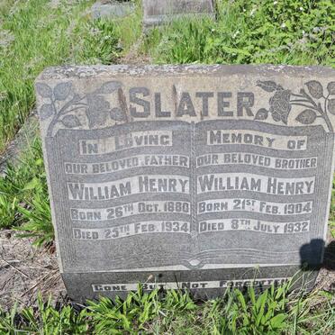 SLATER William Henry 1880-1934 :: SLATER William Henry 1904-1932