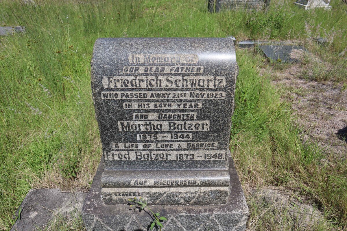 SCHWARTZ Friedrich -1923 :: BALZER Fred 1873-1948 &amp; Martha SCHWARTZ 1875-1944