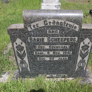 SCHEEPERS Sarie nee ODENDAAL -1941
