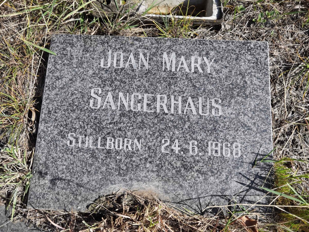 SANGERHAUS Joan Mary 1968-1968