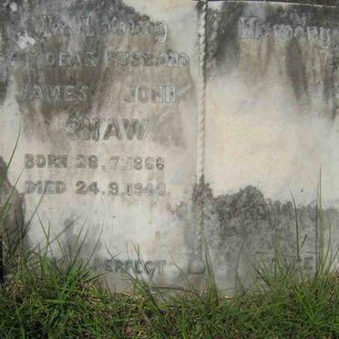 SHAW James John 1866-1948