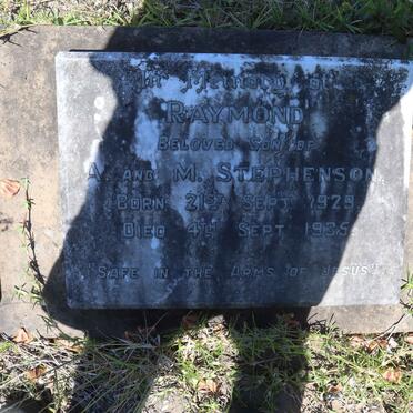 STEPHENSON Raymond 1929-1935