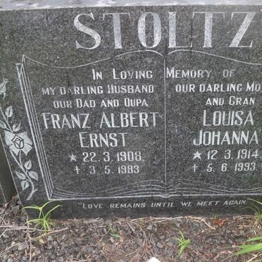 STOLTZ Franz Albert Ernst 1908-1983 &amp; Louisa Johanna 1914-1993