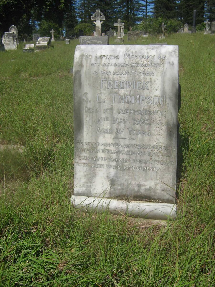 THOMPSON Frederick S.G. -1926