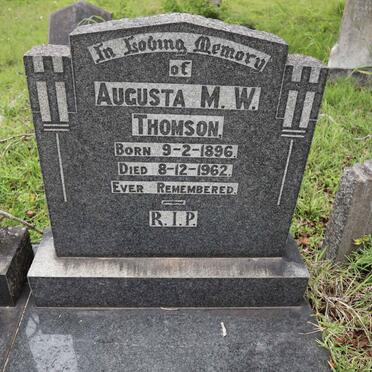 THOMSON Augusta M.W. 1896-1962